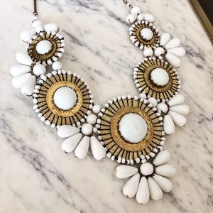 Francesca’s White Bib Statement Necklace